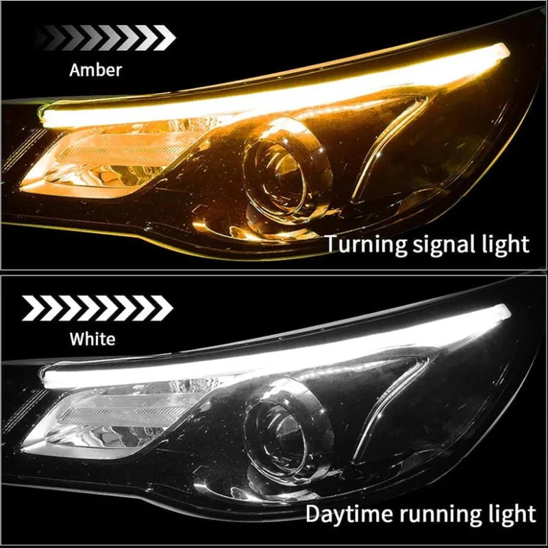 Car Led Headlight Strips DRL Turn Signal Light Strips 2 pcs - Image 6