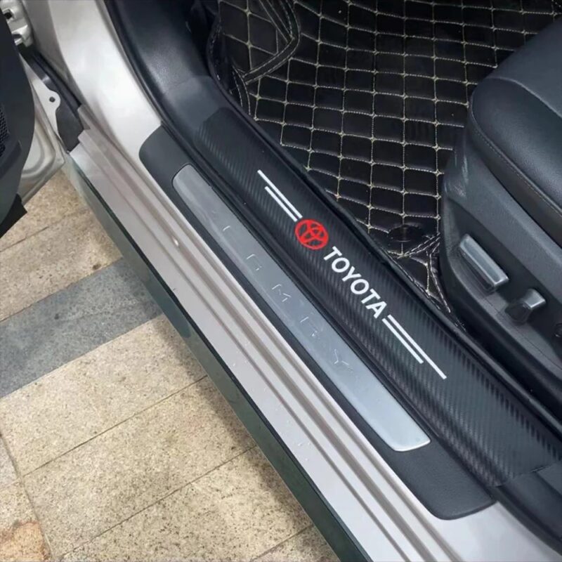 Car Door Sill Carbon Fiber Protection Strip - Image 2