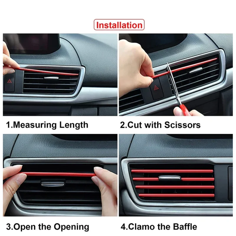 Vehicle Air Conditioner Outlet Decoration Strips - Image 9
