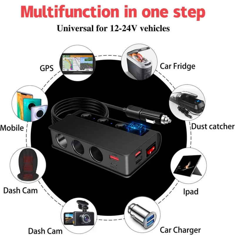 Car Fast Charger Cigarette Lighter Adapter - Image 6