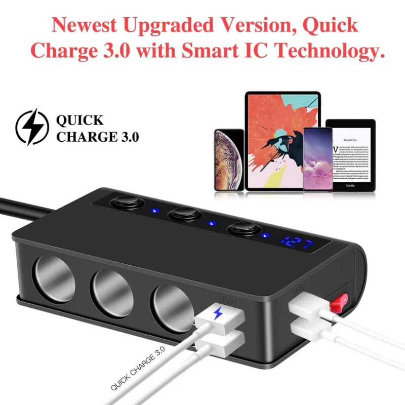 Car Fast Charger Cigarette Lighter Adapter - Image 5