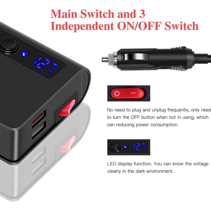 Car Fast Charger Cigarette Lighter Adapter - Image 4