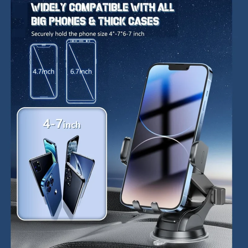 Fast Charging Phone Holder Sucking And Auto Clamping Phone Mount Car - Image 6