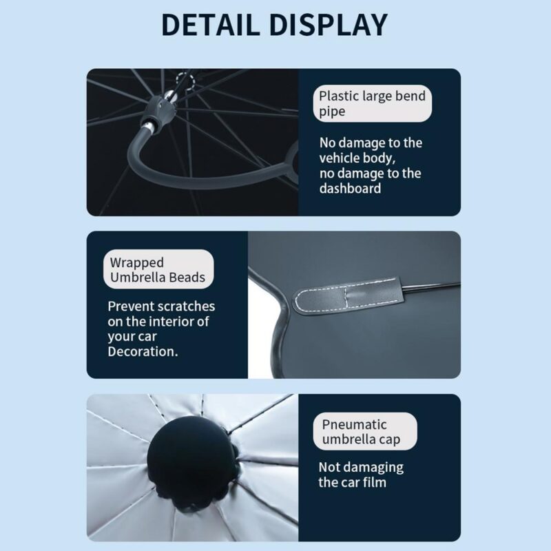 Retractable car sunshade umbrella - Image 3