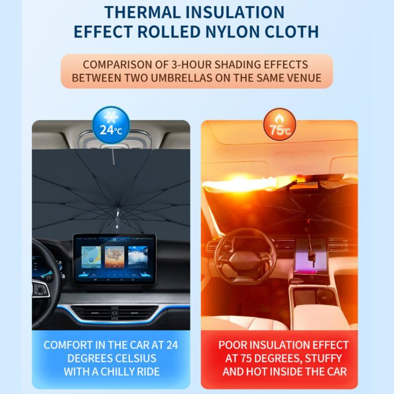 Retractable car sunshade umbrella - Image 4