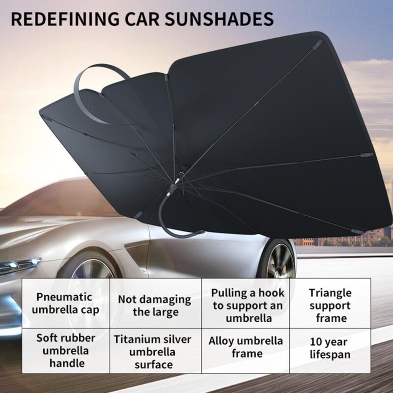 Retractable car sunshade umbrella - Image 2