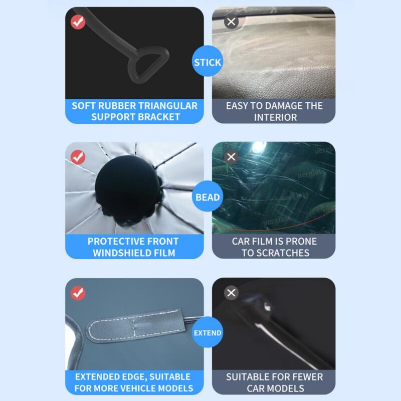 Retractable car sunshade umbrella - Image 10