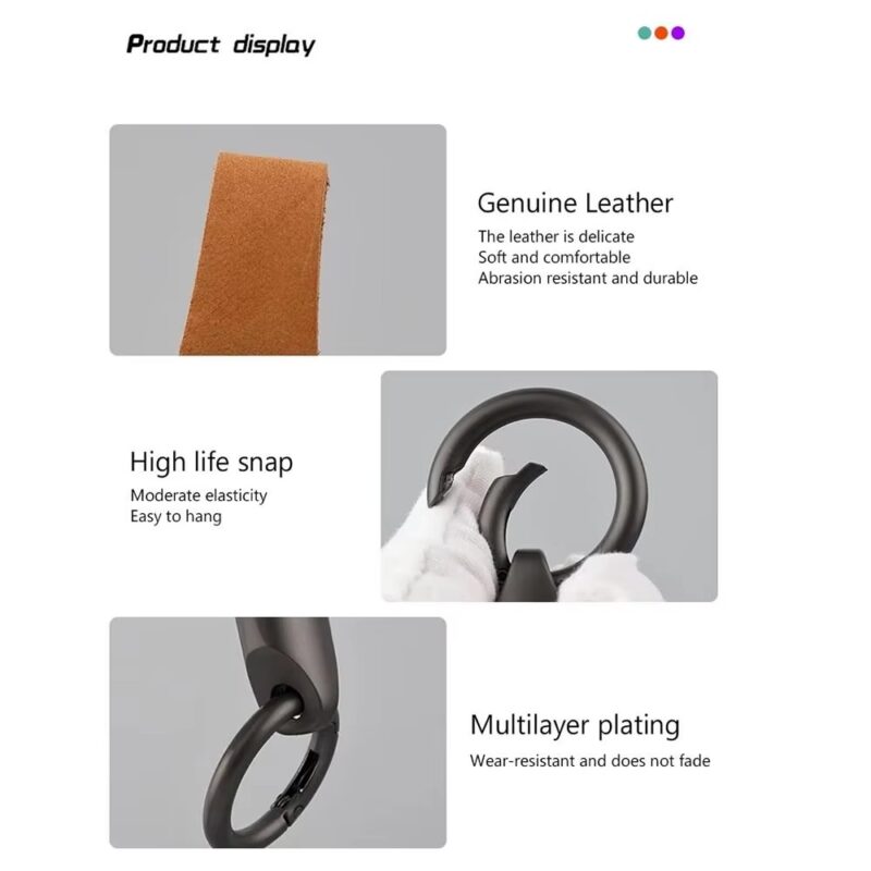 Luxury Key Chain Fashion Keychain Durable Leather for Car - Image 6
