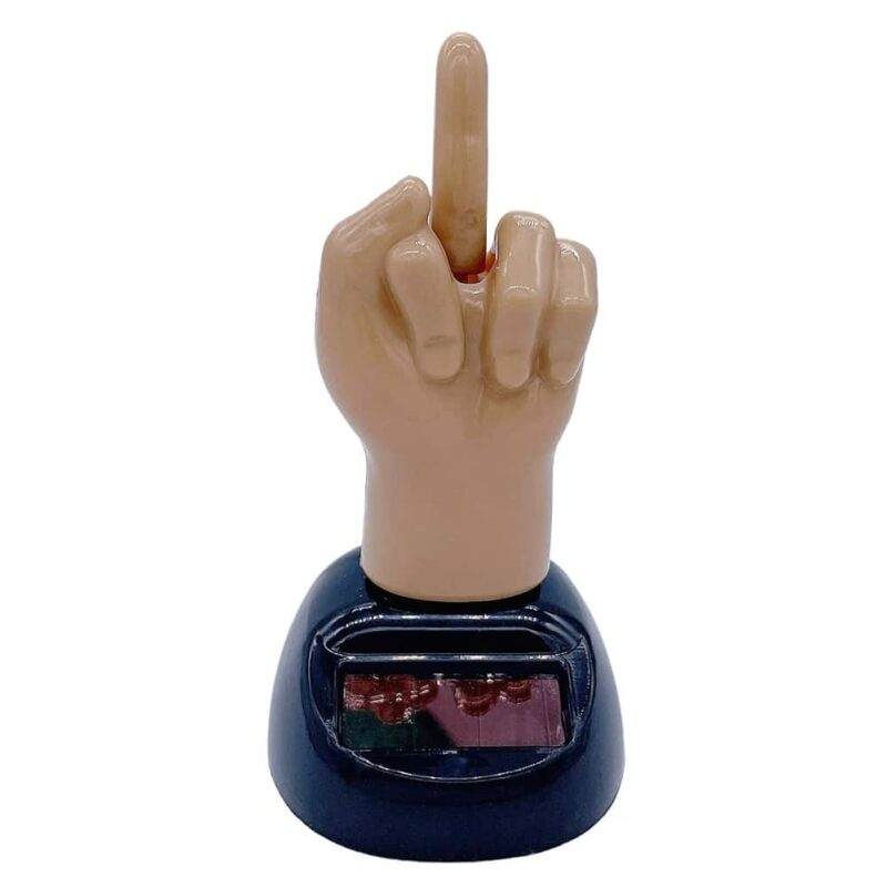 Solar Powered Mid Finger Shaking Car Ornament - Image 6