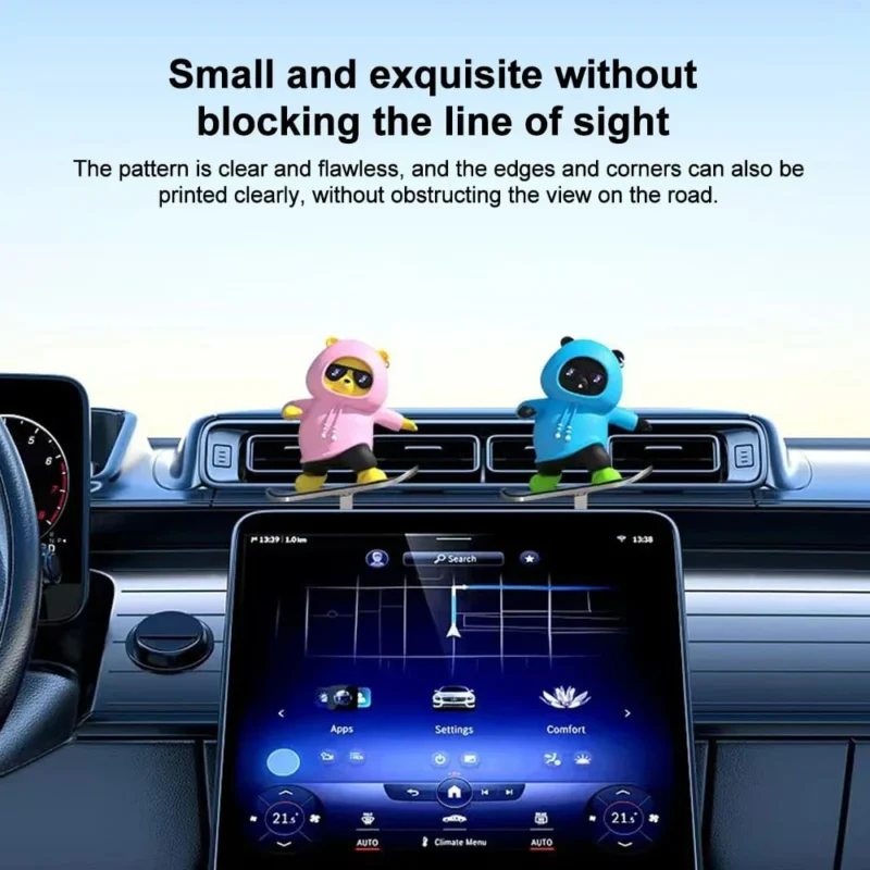 Dashboard Sliding Skateboard Bear Car Ornaments - Image 10