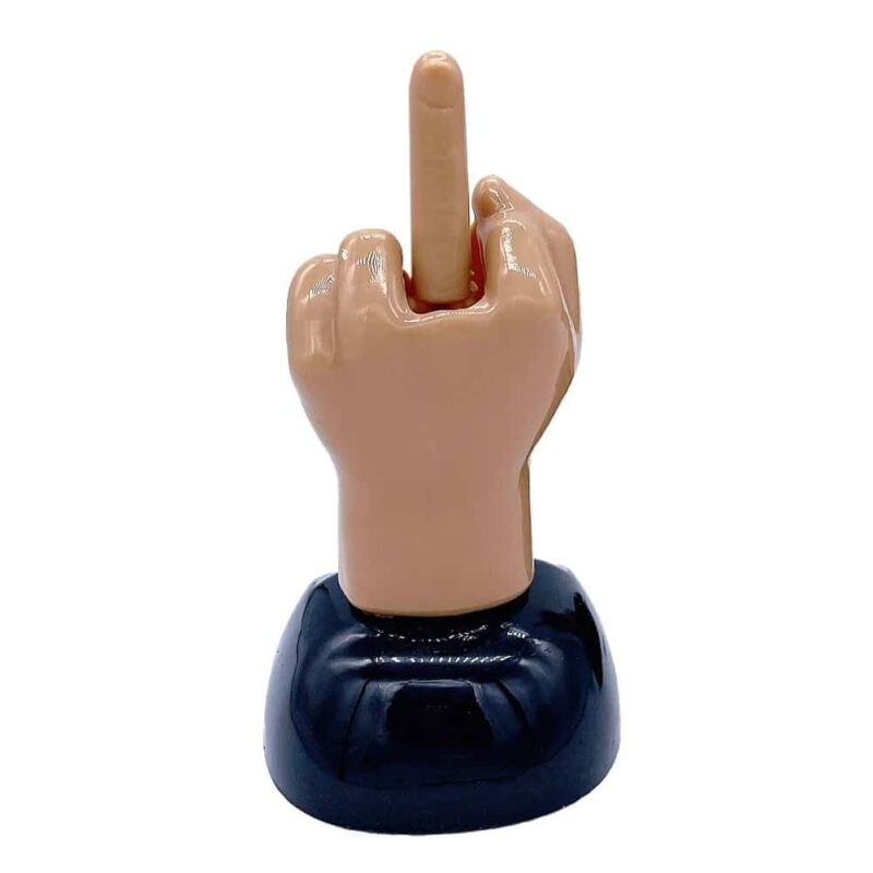 Solar Powered Mid Finger Shaking Car Ornament - Image 7