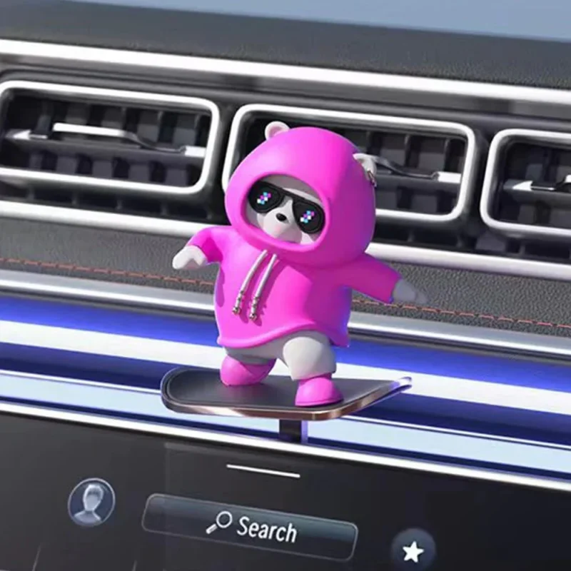 Dashboard Sliding Skateboard Bear Car Ornaments - Image 8