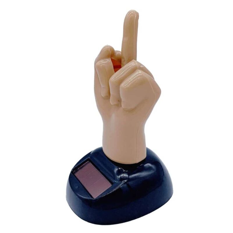 Solar Powered Mid Finger Shaking Car Ornament - Image 9