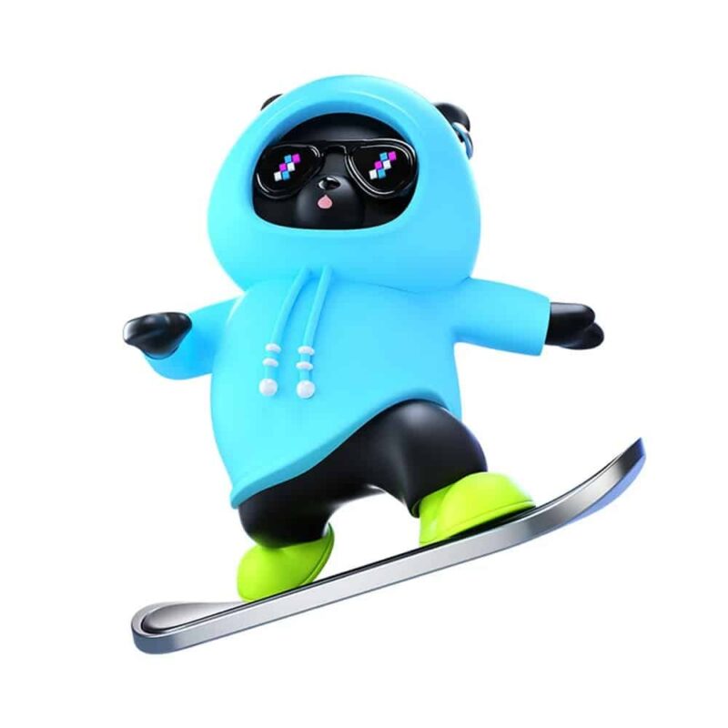 Dashboard Sliding Skateboard Bear Car Ornaments - Image 4