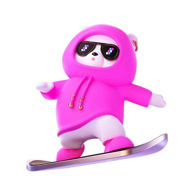 Dashboard Sliding Skateboard Bear Car Ornaments - Image 2