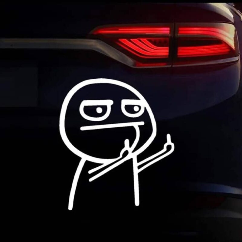 Creative Middle Finger Reflective Sticker - Bike & Car Decal - Image 10